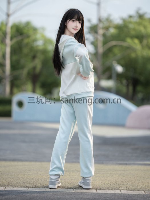 舞鸥羽阁｜羽沐晴空卫衣套装穿在身上，自由触手可及